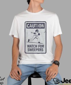 Brad Hand Caution Watch For Sweepers T shirt