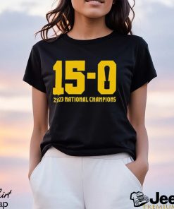 Brandon 15 0 trophy 2023 national champions T shirt