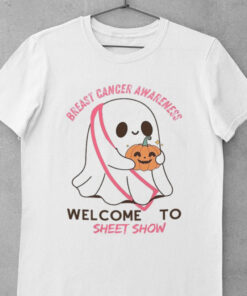 Breast Cancer Awareness Boo Welcome To Sheet Show T Shirt