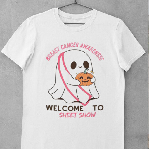 Breast Cancer Awareness Boo Welcome To Sheet Show T Shirt