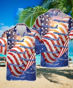 Breeze Airways A220 300, 4th Of July 3D Printed Aloha Hawaiian Shirt