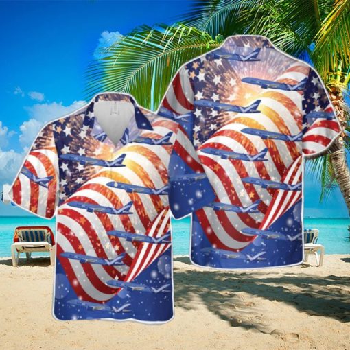 Breeze Airways A220 300, 4th Of July 3D Printed Aloha Hawaiian Shirt