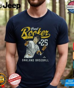 Brent Rooker #25 Oakland Baseball Player Name Vintage Graphic t shirt