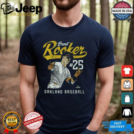 Brent Rooker #25 Oakland Baseball Player Name Vintage Graphic t shirt