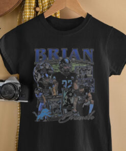 Brian Branch Detroit Lions football player collage bootleg shirt