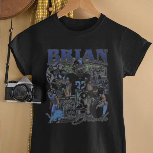 Brian Branch Detroit Lions football player collage bootleg shirt