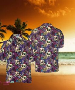 Bright Magic Psychedelic Mushrooms And Skulls Hawaiian Shirt