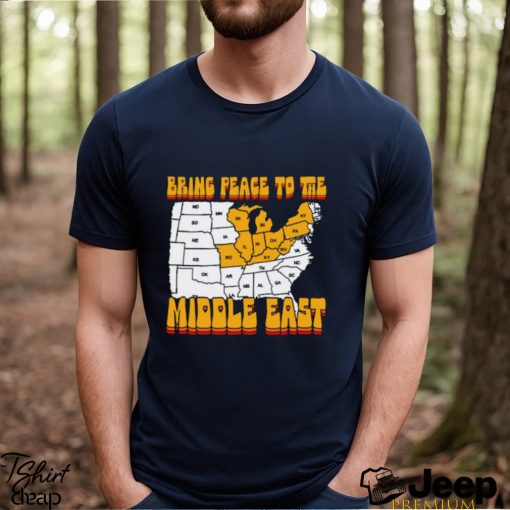 Bring Peace To The Middle East Usa Map Shirt