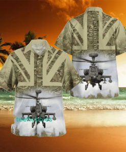 British Army AgustaWestland Apache Aloha Summer Beach Short Sleeve Hawaiian Shirt