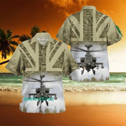 British Army AgustaWestland Apache Aloha Summer Beach Short Sleeve Hawaiian Shirt