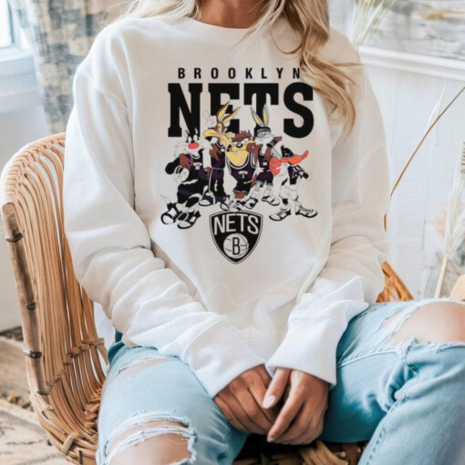 Brooklyn Nets Looney Tunes characters NBA basketball shirt