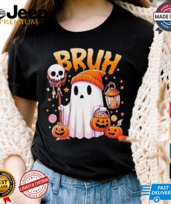 Bruh Ghost Halloween Cute Ghost Trick Or Treat Candy Kids T shirt