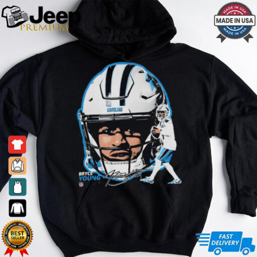 Bryce Young Carolina Panthers NFL football big head 90s graphic shirt