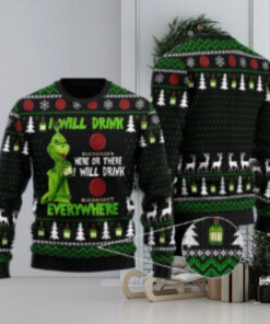 Buchanan Grinch Will Drink Everywhere Ugly Sweater