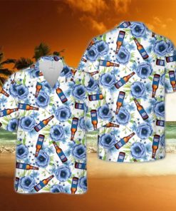 Bud Light Bottle Floral Hawaiian Shirt