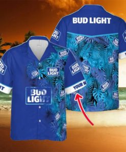 Bud Light Custom Name All Over Print 3D Hawaiian Shirt