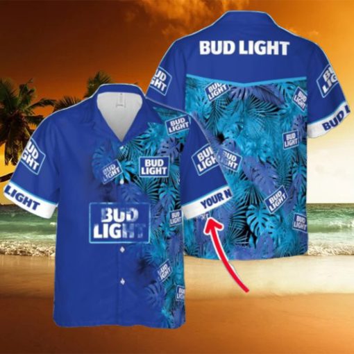 Bud Light Custom Name All Over Print 3D Hawaiian Shirt