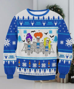 Bud Light Hocus Pocus Skull Ugly Sweater