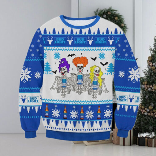 Bud Light Hocus Pocus Skull Ugly Sweater