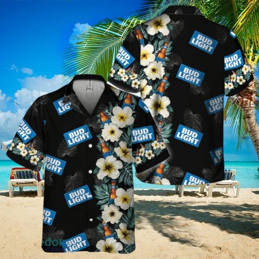 Bud Light Tropical Floral Hawaiian Shirt