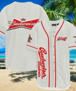 Budweiser Beer Classic White Fan Baseball Jersey