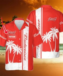 Budweiser Custom Name All Over Printed 3D Hawaiian Shirt