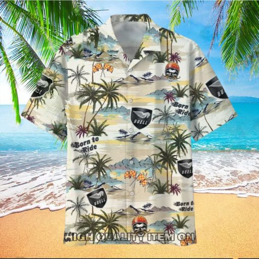 Buell Motorcycle Tropical Island Unisex Hawaiian Shirt