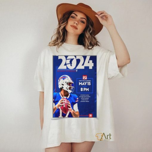 Buffalo Bills 2024 Season Schedule Poster Shirt