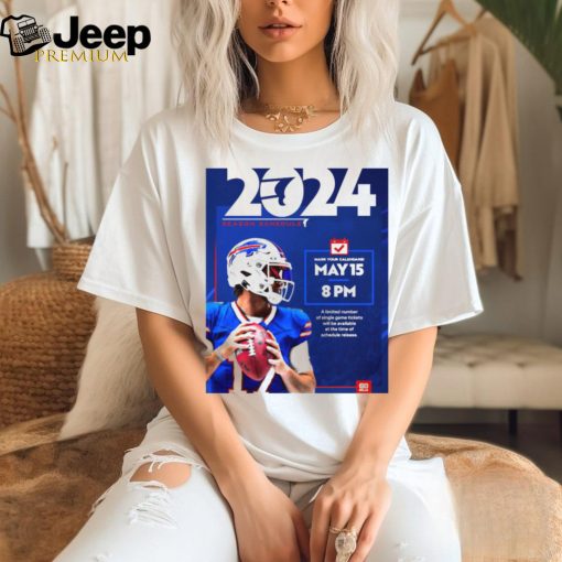 Buffalo Bills 2024 Season Schedule T Shirt