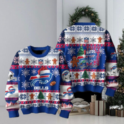 Buffalo Bills 2024 They Not Like Us Bills Christmas Ugly Sweater