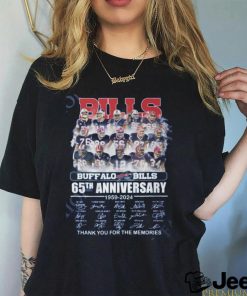 Buffalo Bills 65th Anniversary 1959 2024 Memories Thank you t shirt