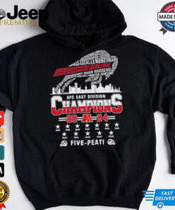 Buffalo Bills AFC East Division Champions 2024 five peat skyline shirt