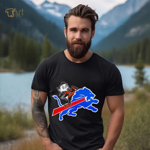 Buffalo Bills Cleveland Browns Detroit Lions logos parody shirt