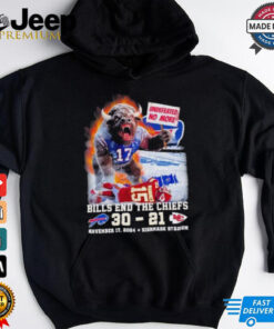 Buffalo Bills End The Chiefs Undefeated No More 30 21 Final Score Shirt