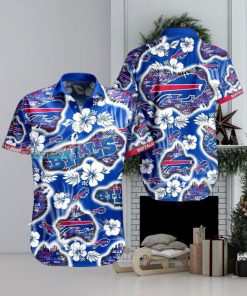 Buffalo Bills Flower Ashed Hawaiian Shirt