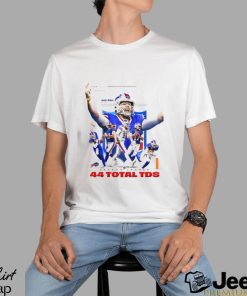 Buffalo Bills Josh Allen Most Touchdowns In The NFL Season Leader With 44 Total Touchdown Unisex T Shirt