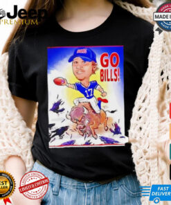 Buffalo Bills Josh Allen riding Buffalo go Bills beat Baltimore Ravens shirt