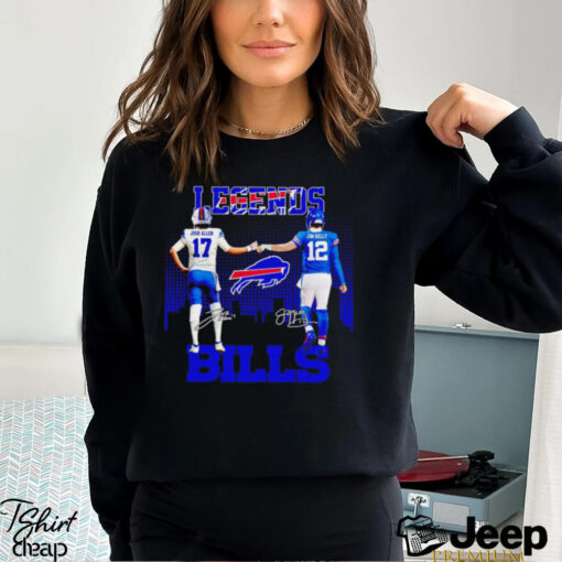 Buffalo Bills Legends Josh Allen And Jim Kelly Signatures Shirt