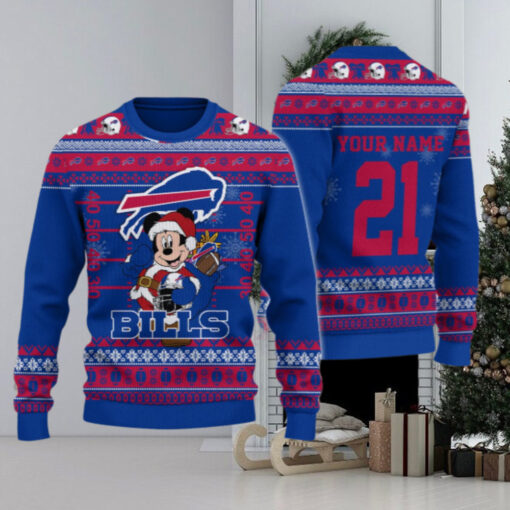 Buffalo Bills Mickey Mouse Santa Ugly Christmas Sweater