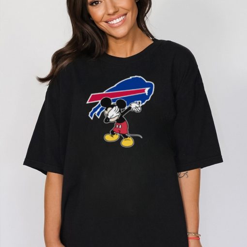 Buffalo Bills NFL Football Dabbing Mickey Disney Sports V Neck T Shirt