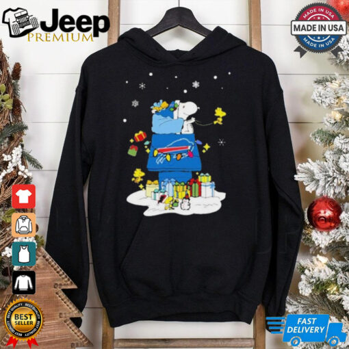 Buffalo Bills Santa Snoopy And Woodstock Wish You A Merry Christmas 2024 T shirt