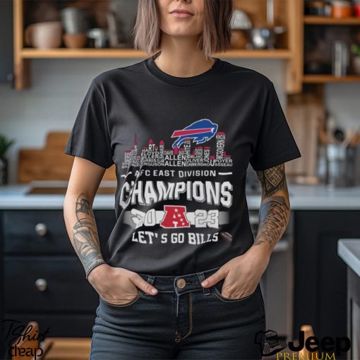 Buffalo Bills Skyline Players Name 2023 AFC East Division Champions Let’s Go Bills Shirt Royal