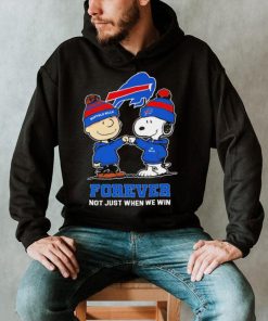 Buffalo Bills Snoopy and Charlie Brown forever not just when we win go Bills shirt