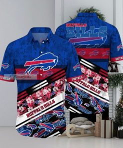 Buffalo Bills Striped Floral Sport Hawaiian Shirt