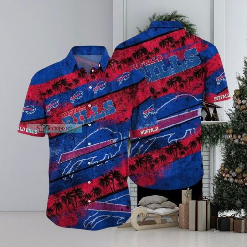Buffalo Bills Stripes Floral Sunset Hawaiian Shirt