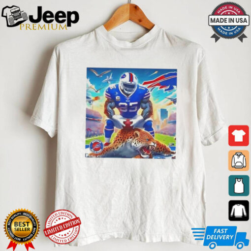 Buffalo Bills Taron Johnson pumped the Jacksonville Jaguars shirt