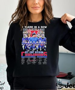 Buffalo Bills Team 4 Years In A Row AFC East Division Champions Signatures Shirt