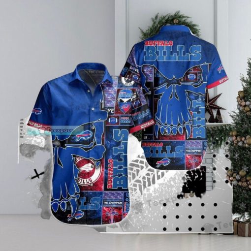 Buffalo Bills Vampire Skull Fill Sticker Hawaiian Shirt