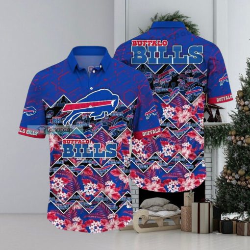 Buffalo Bills Zigzag Floral Hawaiian Shirt