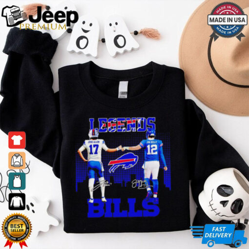 Buffalo Bills legend Josh Allen and Jim Kelly signatures shirt